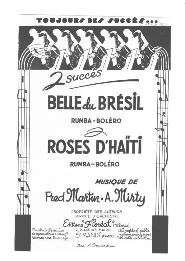télécharger la partition d'accordéon Roses d'Haïti (Orchestration) (Rumba Boléro) au format PDF