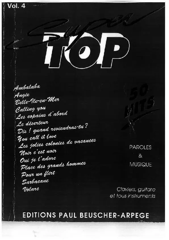 télécharger la partition d'accordéon Super top 50 Hits (Volume 4) au format PDF