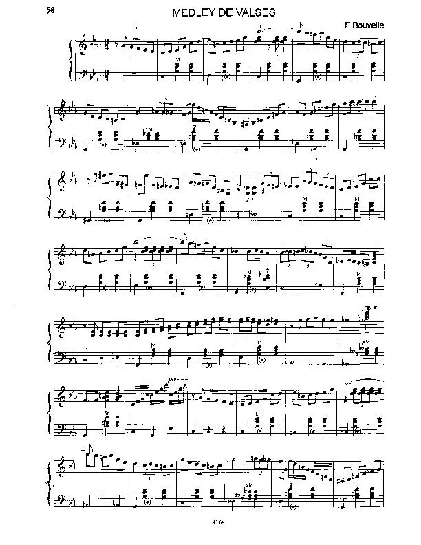 télécharger la partition d'accordéon Medley de Valses au format PDF