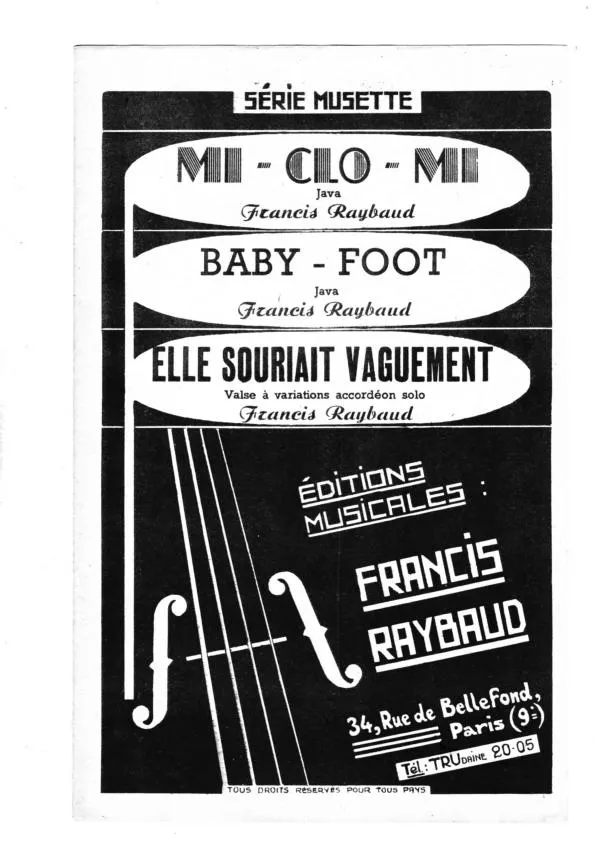 télécharger la partition d'accordéon Baby Foot (Orchestration) + Elle souriait vaguement (Java + Valse) au format PDF