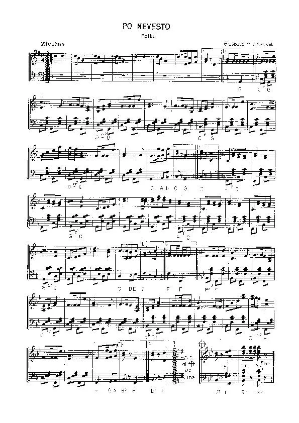 télécharger la partition d'accordéon Po Nevesto (Polka) au format PDF