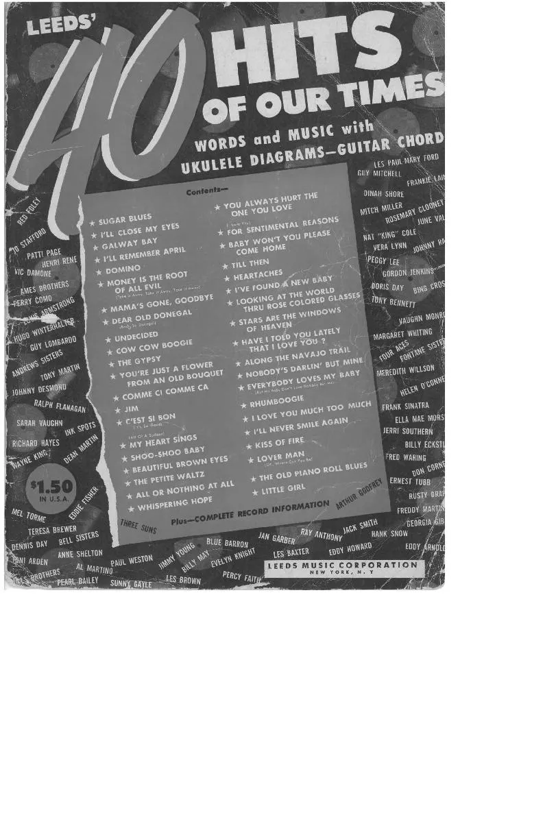 télécharger la partition d'accordéon 40 Hits Of Our Times au format PDF