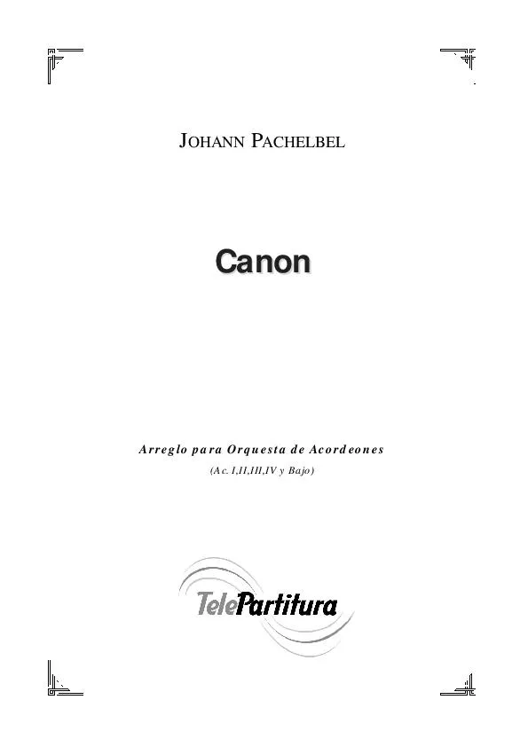 télécharger la partition d'accordéon Canon   (Accordéonquintett) (Conducteur) au format PDF