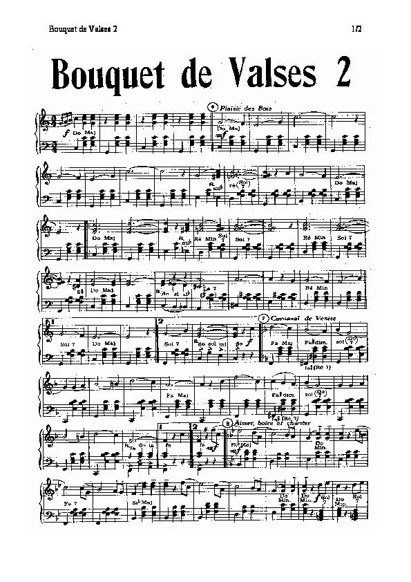 télécharger la partition d'accordéon Bouquet de Valses n°2 (Pot Pourri) au format PDF