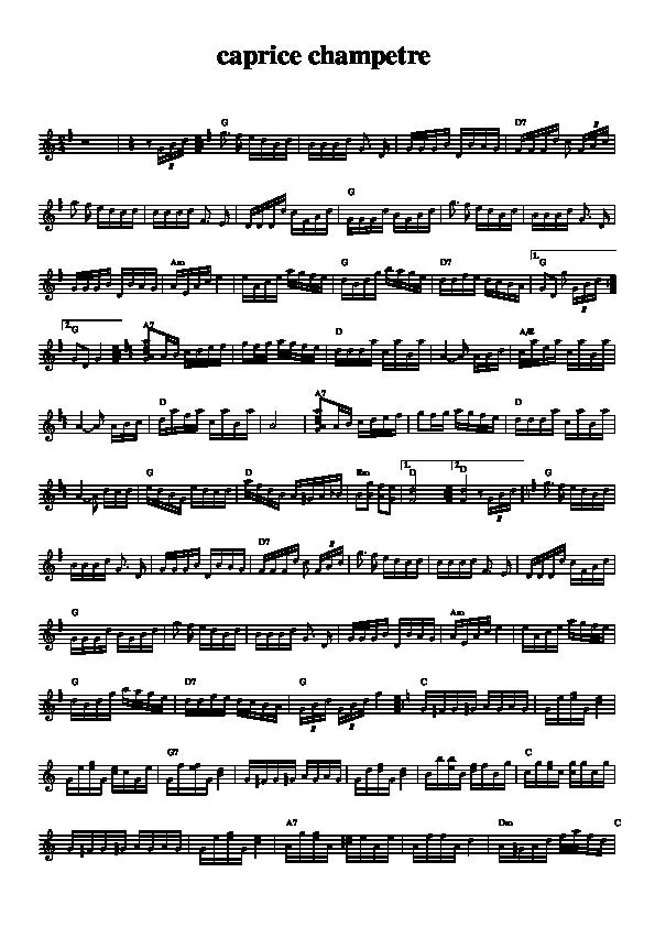 télécharger la partition d'accordéon Caprice Champêtre (Polka) (Relevé) au format PDF
