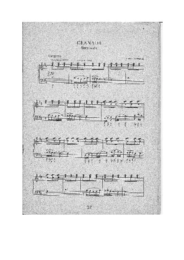 télécharger la partition d'accordéon Granada (Serenada) (Arrangement : Jozef Fedyczkowski) (Edition : PWM) au format PDF
