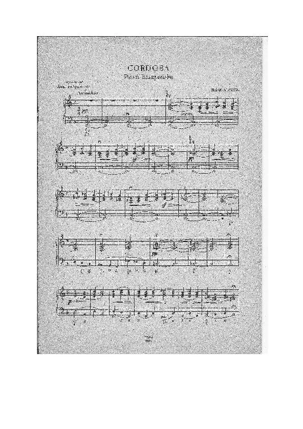 télécharger la partition d'accordéon Cordoba (Piesn hiszpanska) (Arrangement : Jozef Fedyczkowski) (Edition : PWM) au format PDF