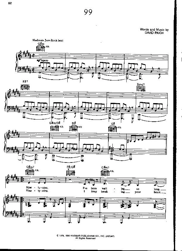 télécharger la partition d'accordéon 99 (Jazz Rock) au format PDF