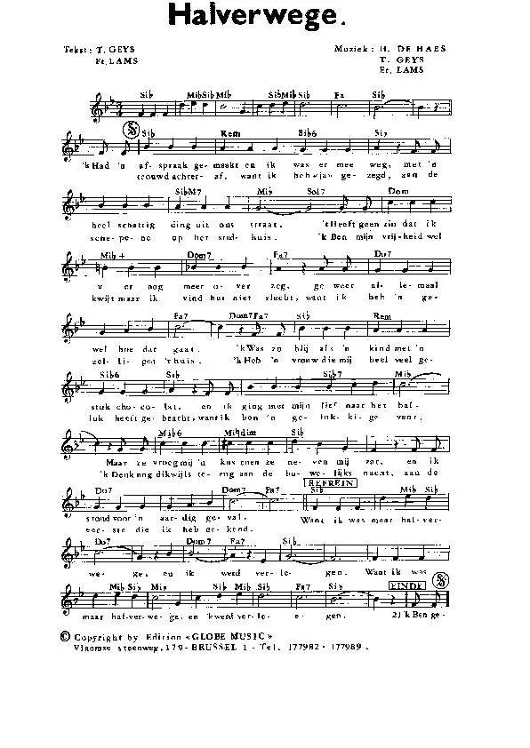 télécharger la partition d'accordéon Halverwege (Waltz) au format PDF