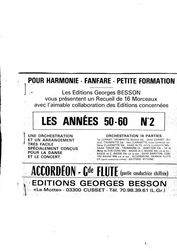 télécharger la partition d'accordéon Recueil : Les années 50 60 n°2 (16 Titres Connus) au format PDF