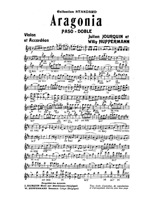 télécharger la partition d'accordéon Aragonia (Paso Doble) au format PDF