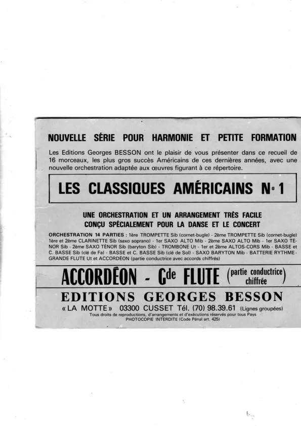 télécharger la partition d'accordéon Recueil : Les classiques Américains n°1 (16 Titres) au format PDF