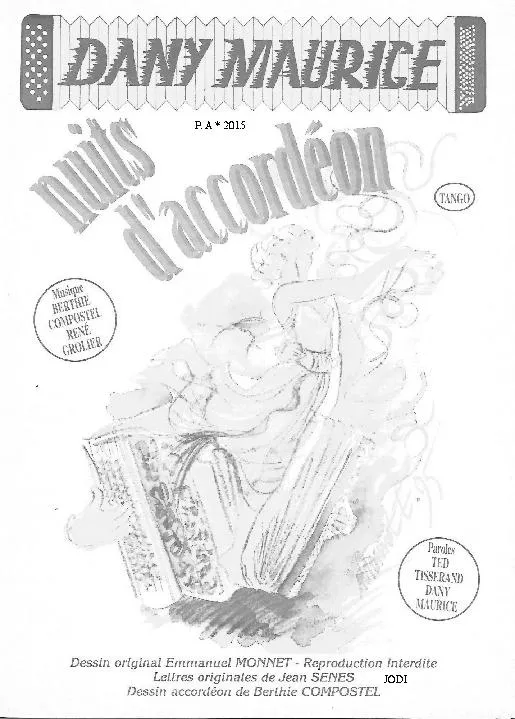 télécharger la partition d'accordéon Nuits d'accordéon (Tango) au format PDF