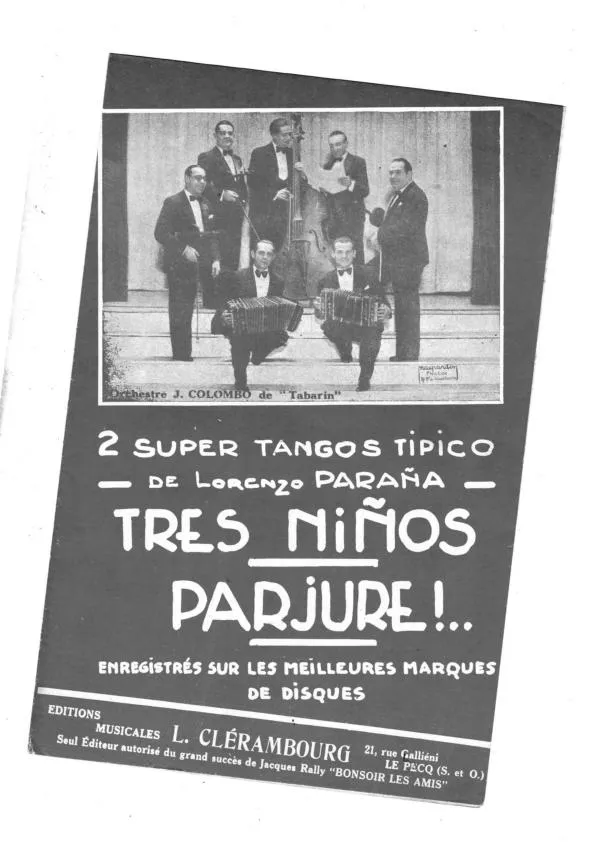 télécharger la partition d'accordéon Tres Niños (Orchestration) (Tango Typique) au format PDF