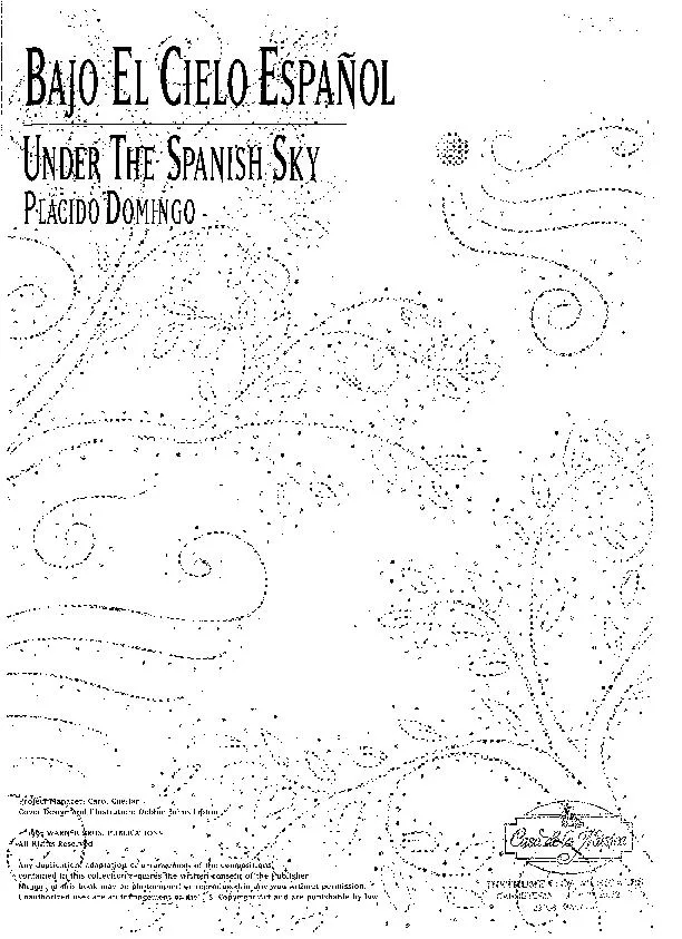 télécharger la partition d'accordéon Bajo El Cielo Español (Under The Spanish Sky) Placido Domingo (12 titres) au format PDF
