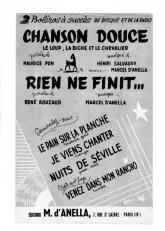 télécharger la partition d'accordéon Chanson Douce (Le loup La biche et le chevalier) (Arrangement : Marcel D'Anella) (Boléro Chanté) au format PDF