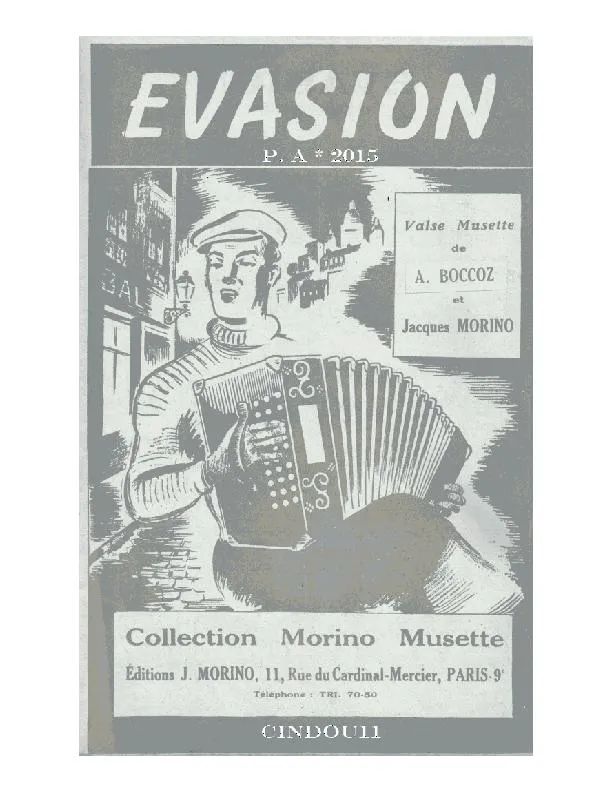 télécharger la partition d'accordéon Evasion (Valse Musette) au format PDF