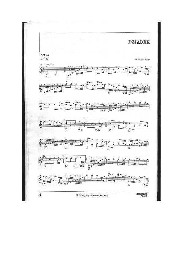 télécharger la partition d'accordéon Dziadek (Grand Père) (Polka) au format PDF