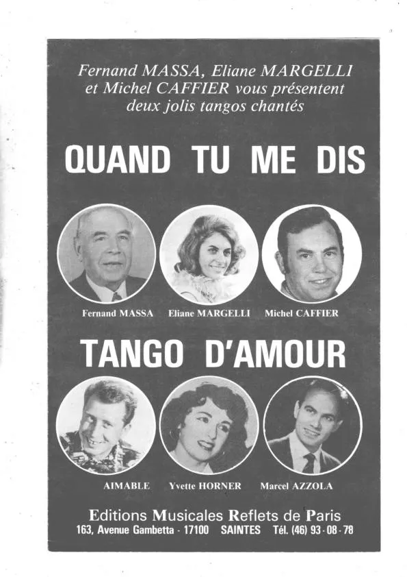 télécharger la partition d'accordéon Tango d'amour au format PDF