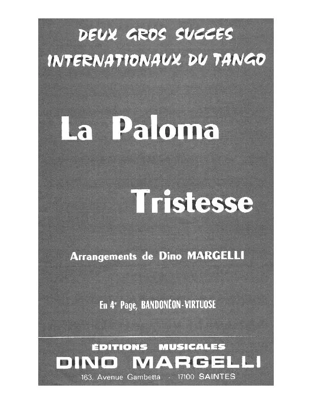 télécharger la partition d'accordéon Tristesse (D'après Frédéric Chopin) (Orchestration) (Tango) au format PDF