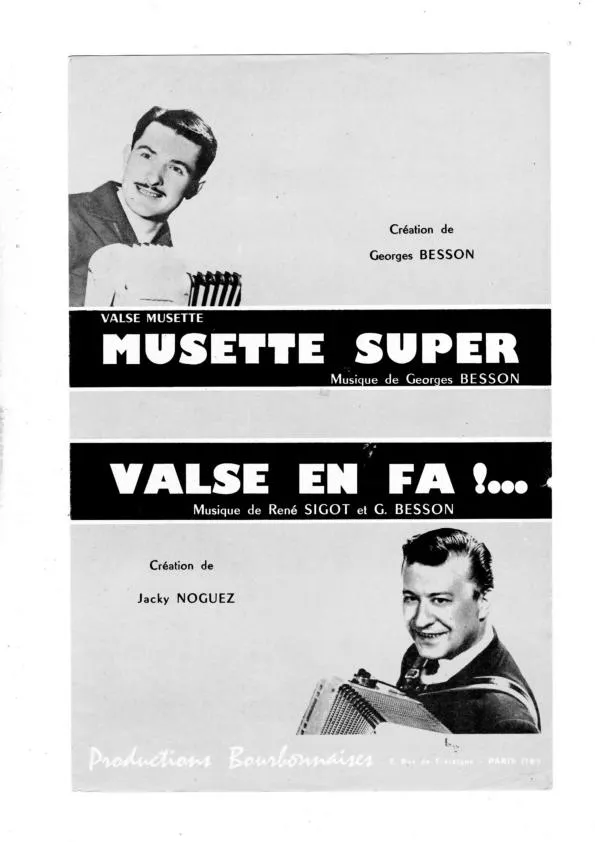 télécharger la partition d'accordéon Musette super + Valse en fa au format PDF