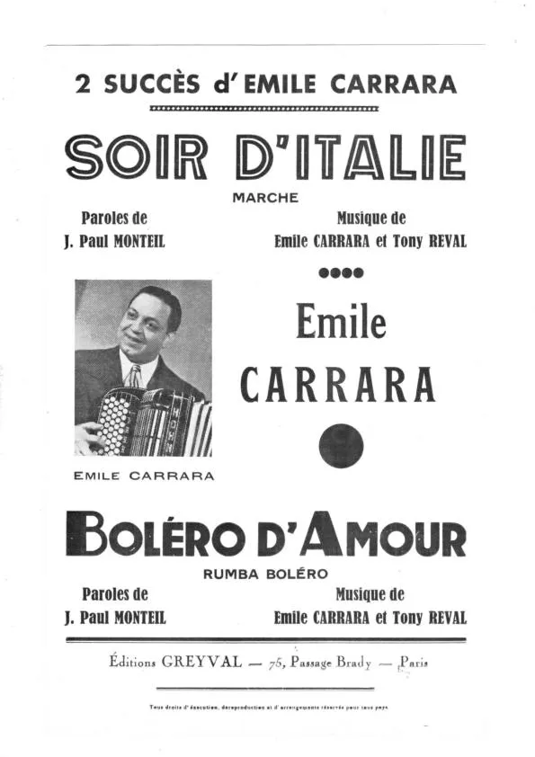 télécharger la partition d'accordéon Boléro d'amour au format PDF