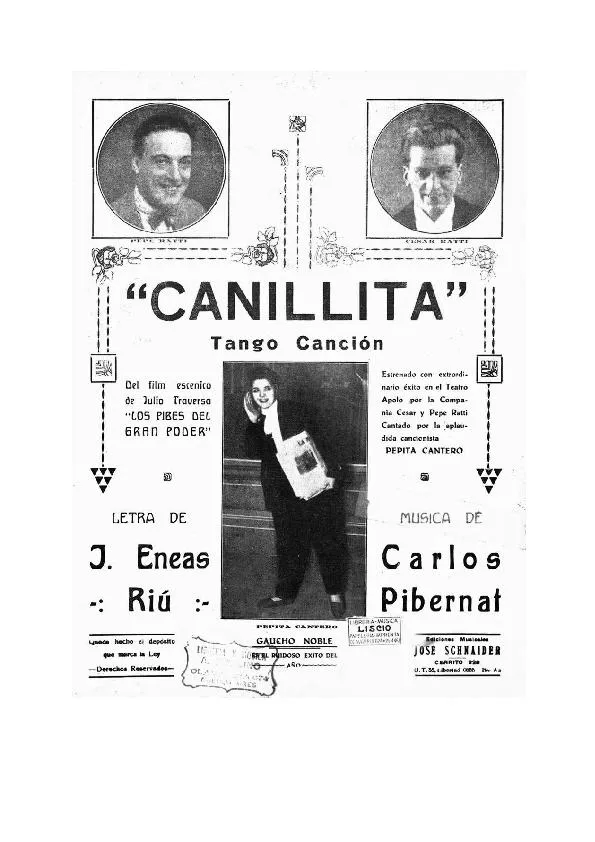 télécharger la partition d'accordéon Canillita (Tango Cancion) au format PDF
