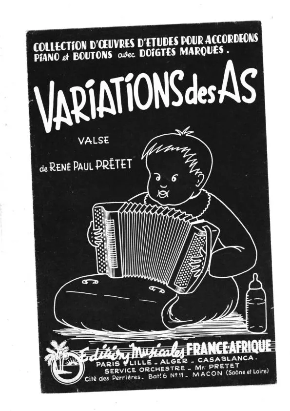 télécharger la partition d'accordéon Variations des as (Valse avec doigtés) au format PDF