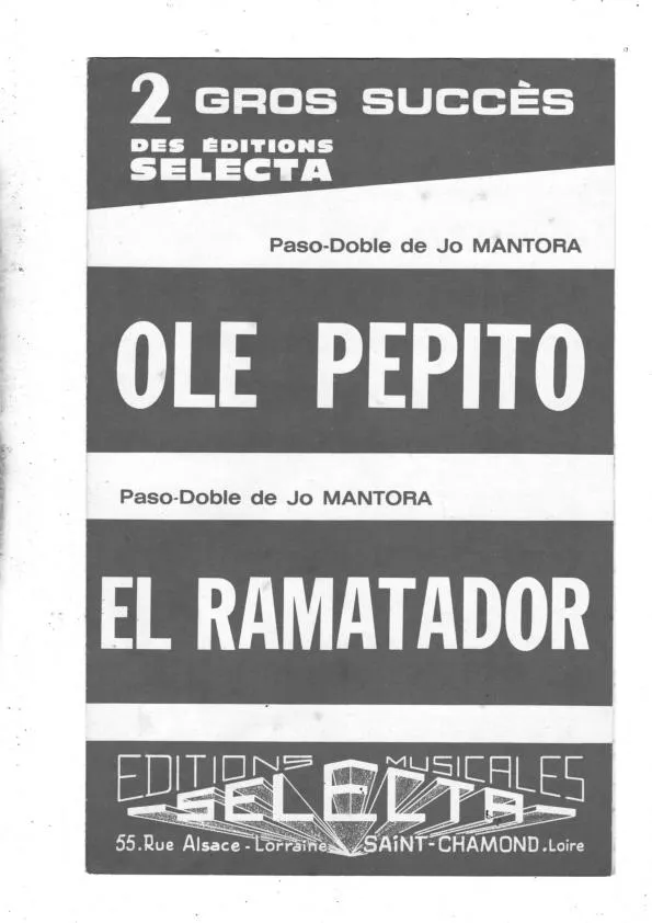 télécharger la partition d'accordéon Olé Pepito + El Ramatador + El paso final (Paso Doble) au format PDF