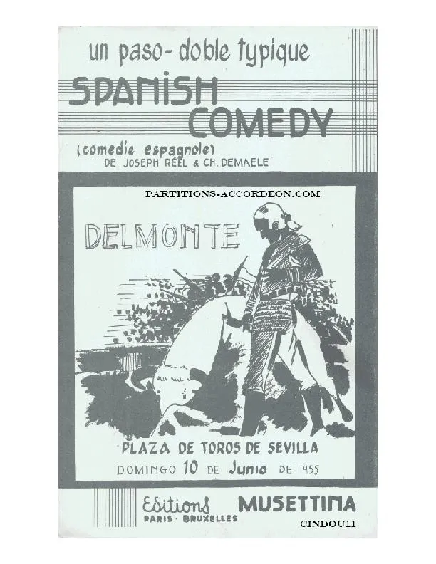 télécharger la partition d'accordéon Spanish Comedy (Comédie Espagnole) (Orchestration Complète) (Paso Doble) au format PDF