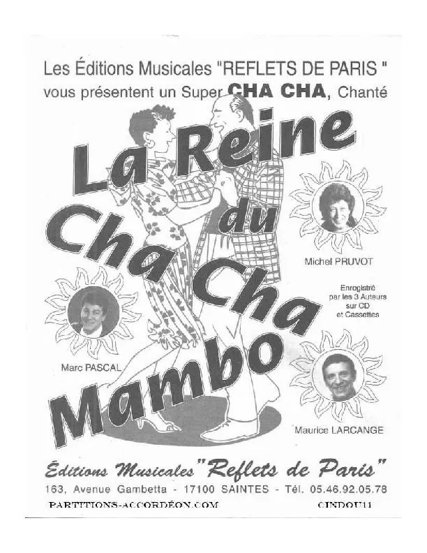 télécharger la partition d'accordéon La reine du Cha Cha Mambo au format PDF
