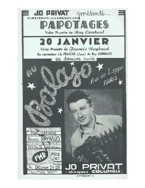 télécharger la partition d'accordéon Papotages (Valse Musette) au format PDF