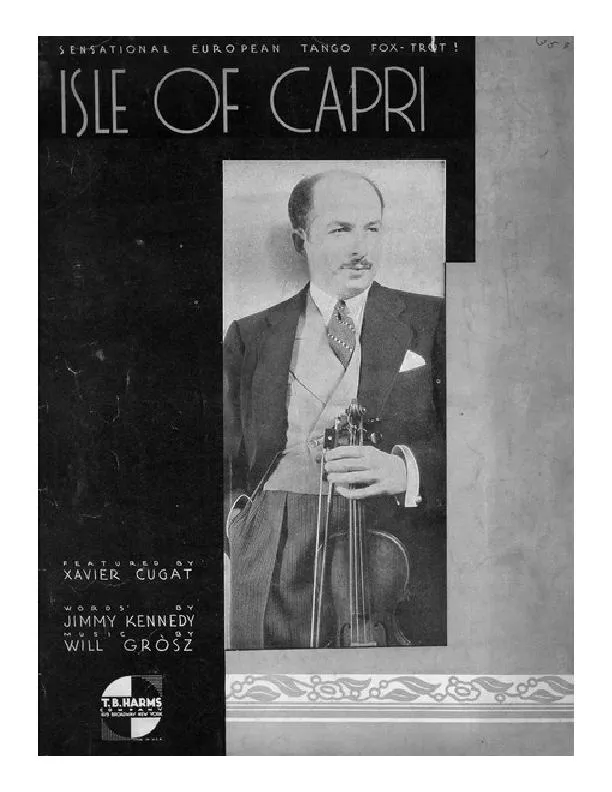 télécharger la partition d'accordéon Isle of Capri (Tango) au format PDF