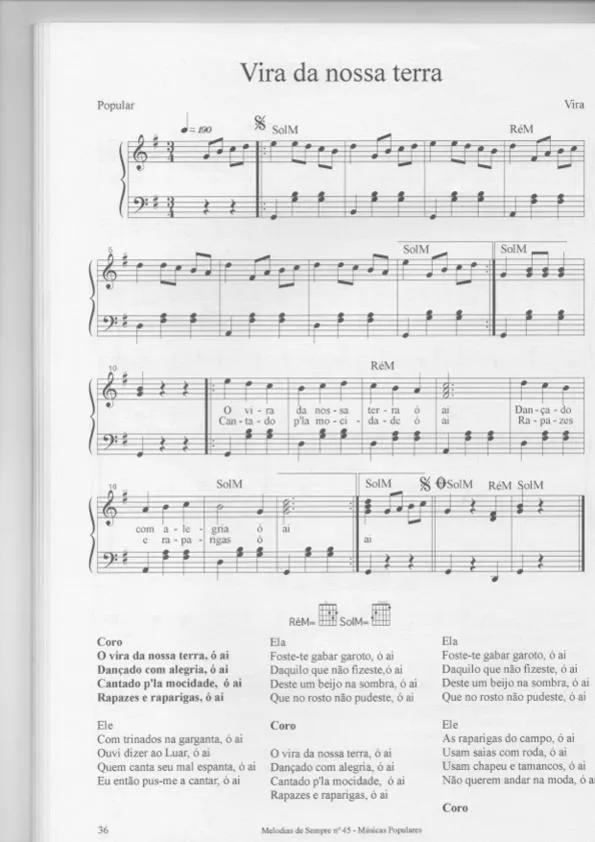 télécharger la partition d'accordéon Vira da nossa terra au format PDF