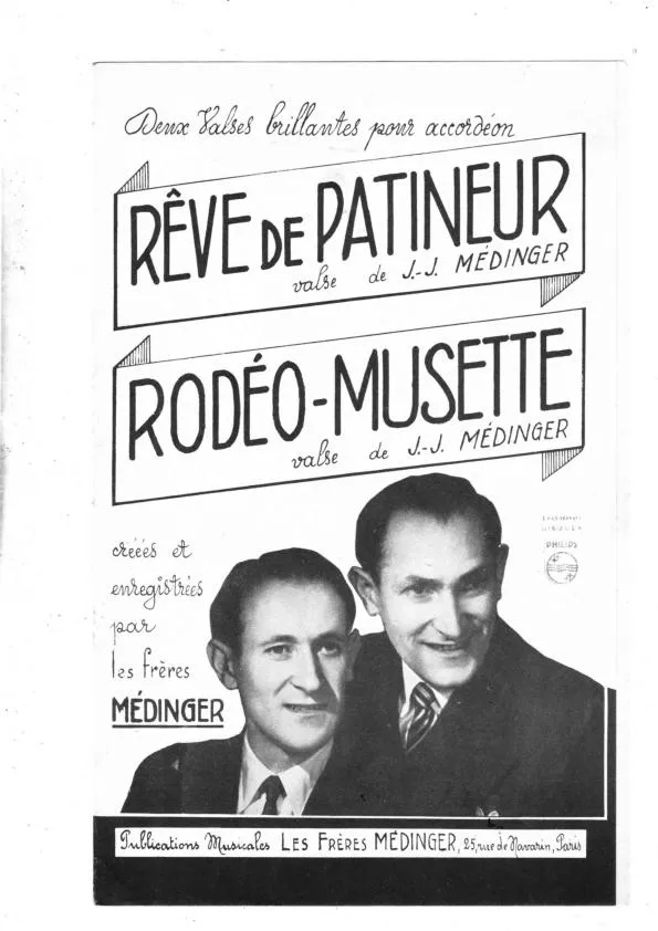 télécharger la partition d'accordéon Rêve de patineur + Rodéo Musette (Valse) au format PDF