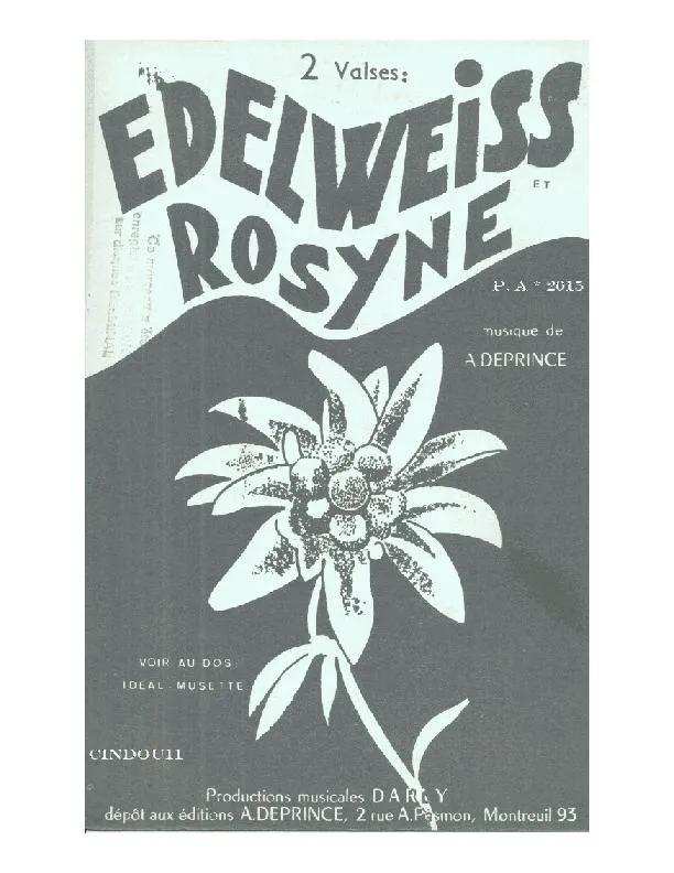 télécharger la partition d'accordéon Rosyne + Edelweiss (Valse) au format PDF