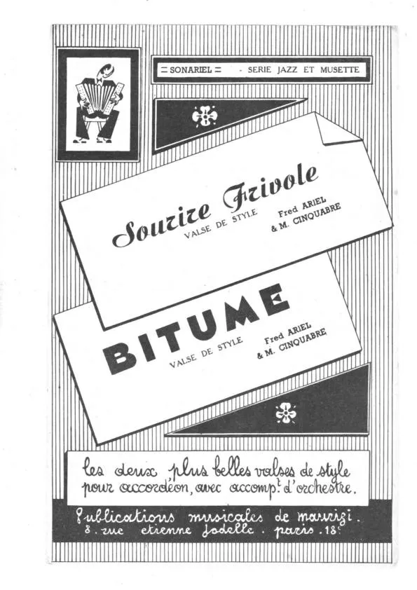 télécharger la partition d'accordéon Bitume (Valse) au format PDF