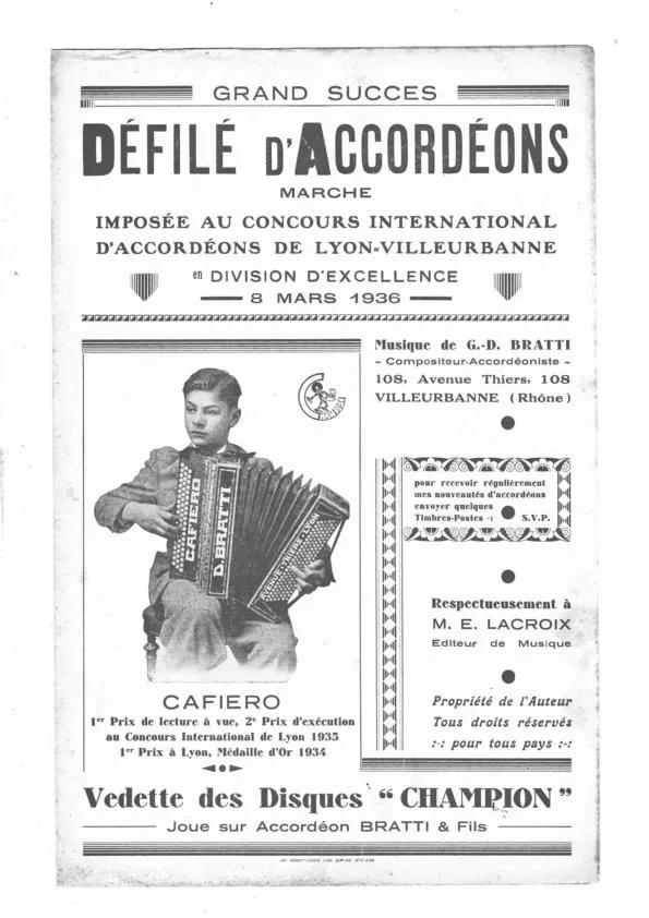 télécharger la partition d'accordéon Défilé d'accordéons (Marche) au format PDF