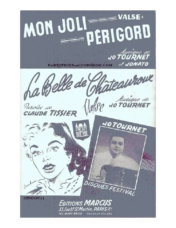 télécharger la partition d'accordéon La belle de Châteauroux (Valse) au format PDF