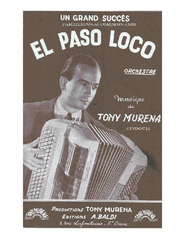télécharger la partition d'accordéon El paso loco (Orchestration) au format PDF