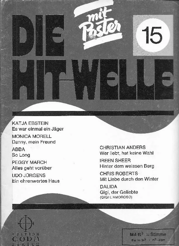 télécharger la partition d'accordéon Die Hit Welle Mit Poster (Volume 15) (9 titres) au format PDF
