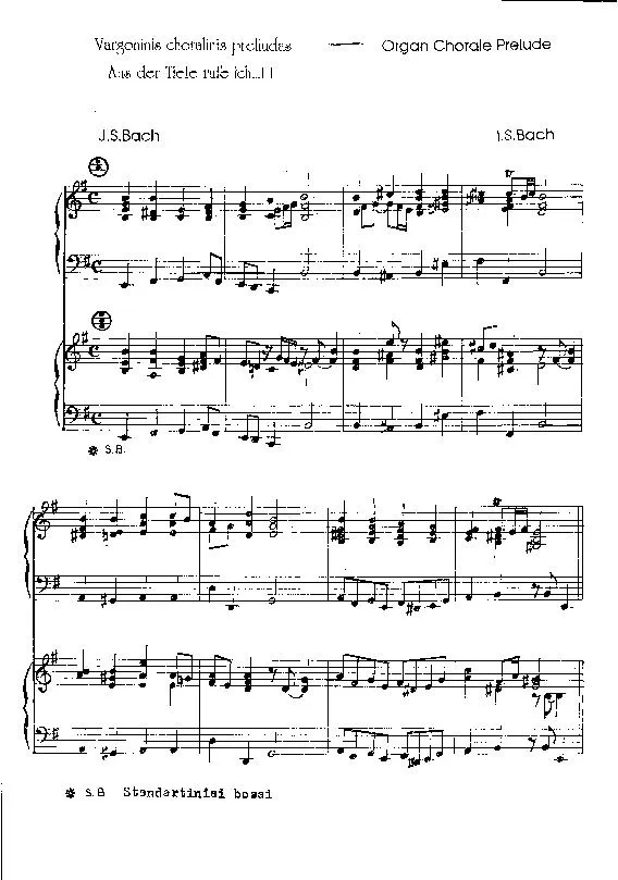 télécharger la partition d'accordéon Organ Chorale Prelude (Vargoninis Choralinis preliudas) (Aus der Tiefe rufe ich) (Bayan) au format PDF