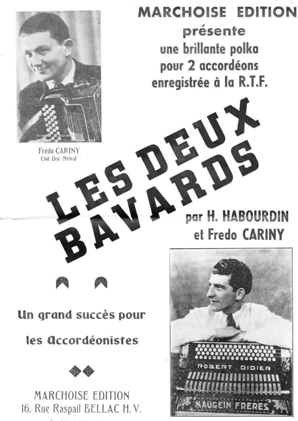 télécharger la partition d'accordéon Les deux bavards (Polka de Concert pour deux accordéons et piano) au format PDF