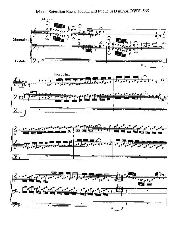 télécharger la partition d'accordéon Toccata and Fugue in D minor (BWV 565) (Orgue) au format PDF