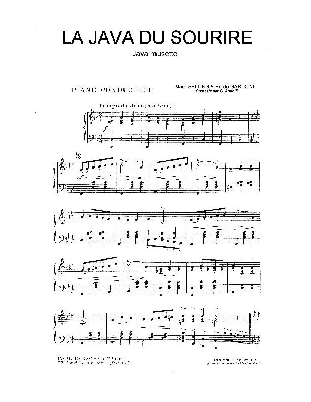 télécharger la partition d'accordéon La java du sourire (Orchestré par Godfroy Andolfi) (Java Musette) au format PDF