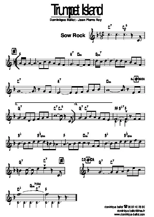 télécharger la partition d'accordéon Trumpet Island (Duo : Trompette + Accordéon) (Slow) au format PDF