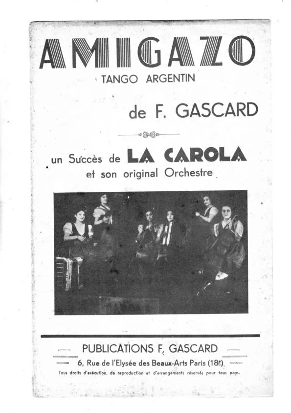 télécharger la partition d'accordéon Amigazo (Orchestration Complète) (Tango Argentin) au format PDF