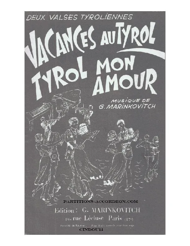 télécharger la partition d'accordéon Vacances au Tyrol (Orchestration) (Valse Tyrolienne) au format PDF