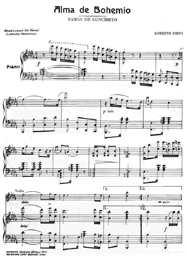 télécharger la partition d'accordéon Alma de Bohemio (Tango) au format PDF