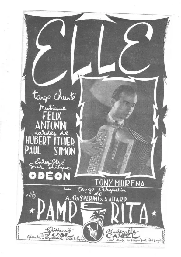 télécharger la partition d'accordéon Pampérita (Tango Argentin) au format PDF